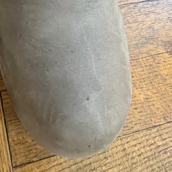 No.6 5" Pull On Shearling Clog Boot on Mid Heel in Grey Suede - Picture 5 of 14